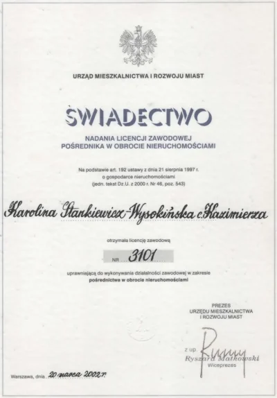 Stankiewicz-licencja-pośrednika